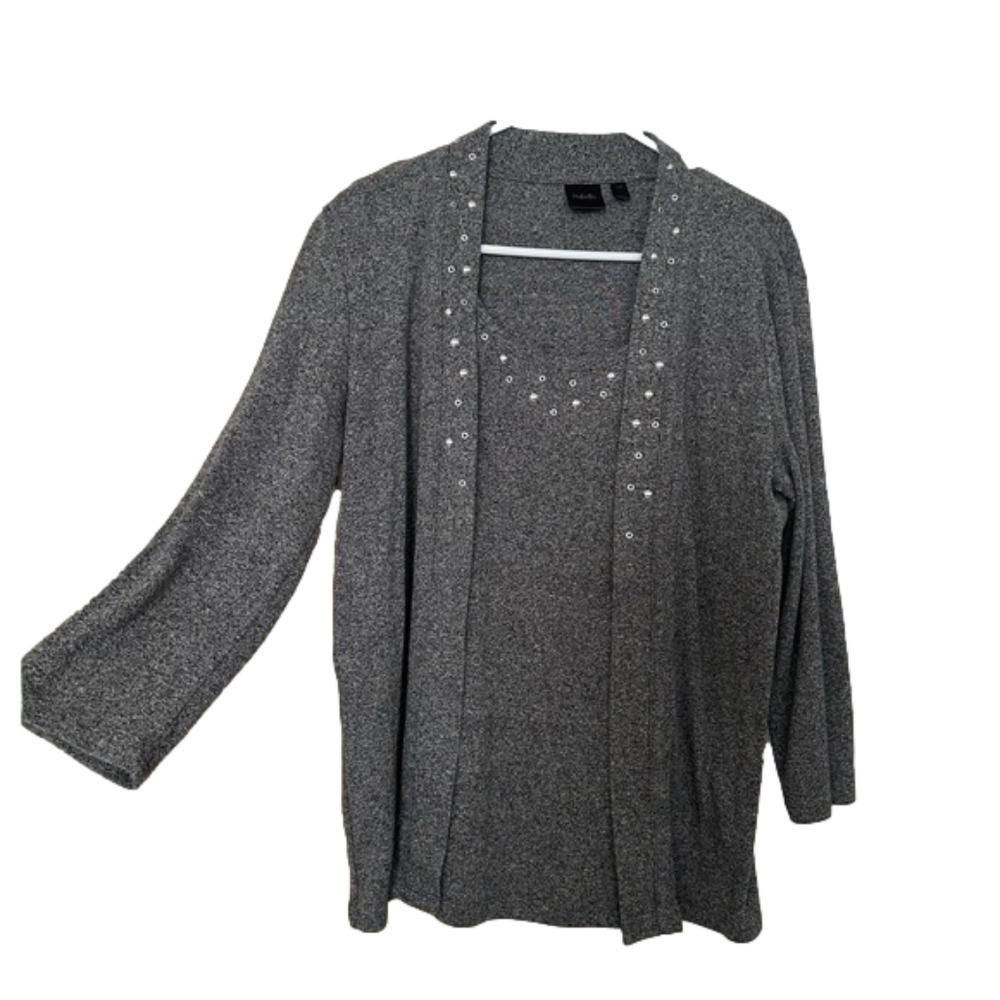 Rafaella One Piece Embellished Cardigan Top